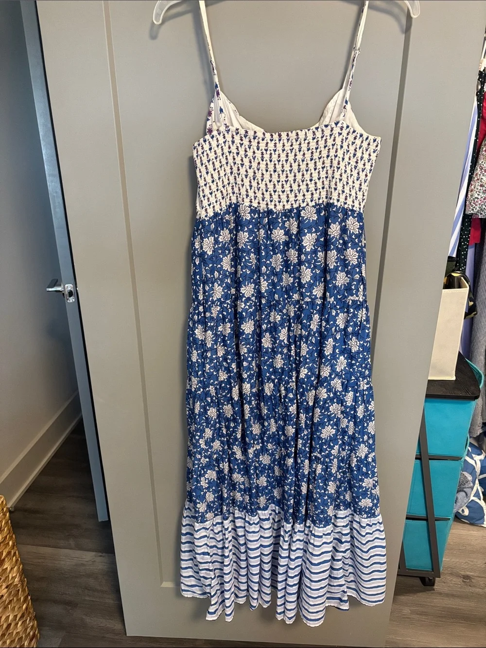 J. Crew Maxi Dress- Blue, Purple, White